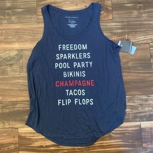 Grayson Threads Summer Themed Tan Top *NWT*